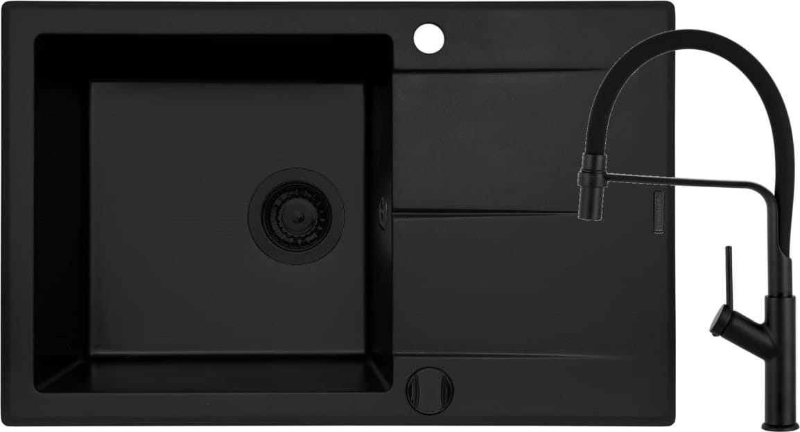 ZESTAW PYRAMIS | KEROS (76x48) 1B 1D + FLEXOS | BLACK EDITION volcano (czarny mat) + rollmata (070247001BF)