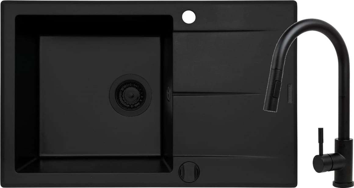 ZESTAW PYRAMIS | KEROS (76x48) 1B 1D + IDEA | BLACK EDITION volcano (czarny mat) + rollmata (070247001BE)