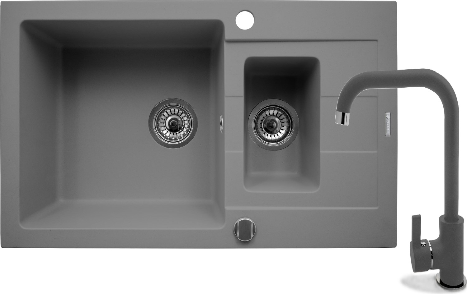 ZESTAW PYRAMIS SPARTA PLUS (78x48) 1 1/2B 1D + SILVIO szary beton (070063101S)