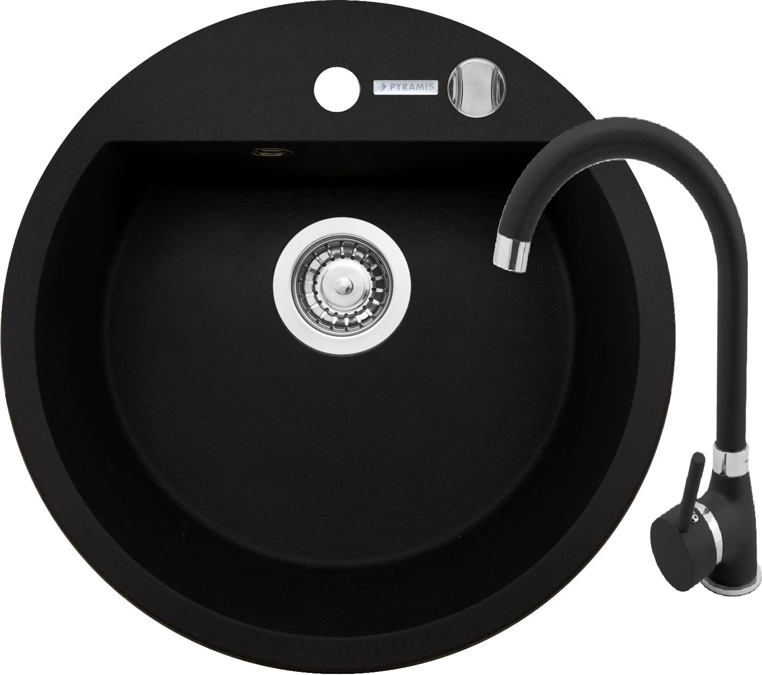 ZESTAW PYRAMIS MIDO (R51) 1B + BELLO karbon (czarny mat) (070087901Bn)