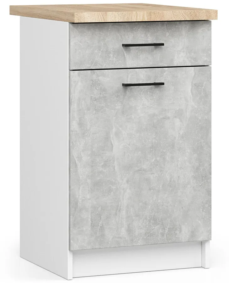 Szafka kuchenna w kolorze betonu S6-C36