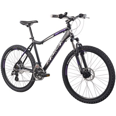 Rower górski MTB INDIANA X-Pulser 2.6 D15 26 cali (TY300 31.8 TP 42T/RD-M310) damski Czarno-biało-fioletowy