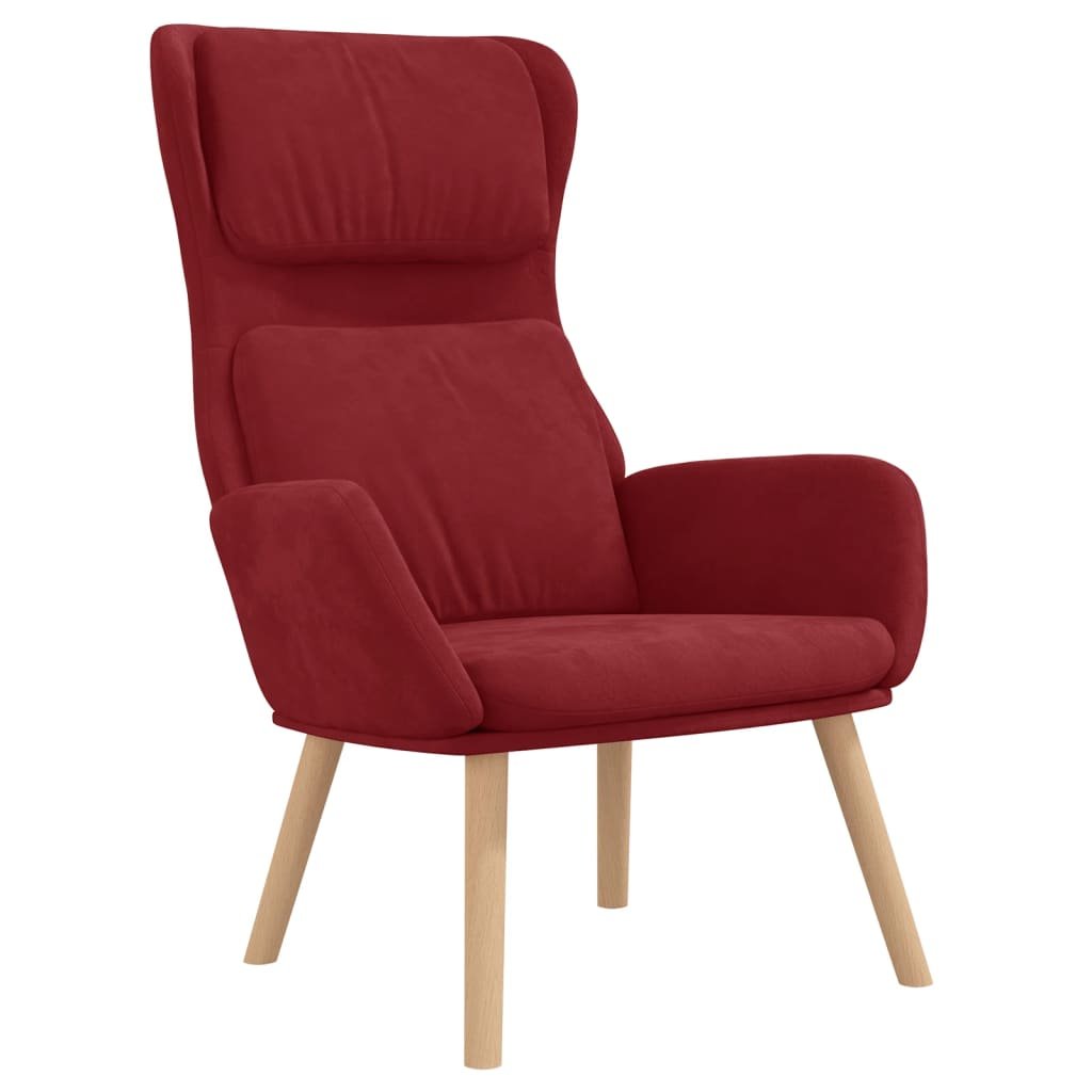 Fotel aksamitny 70x77x98 cm, winna czerwień / AAALOE