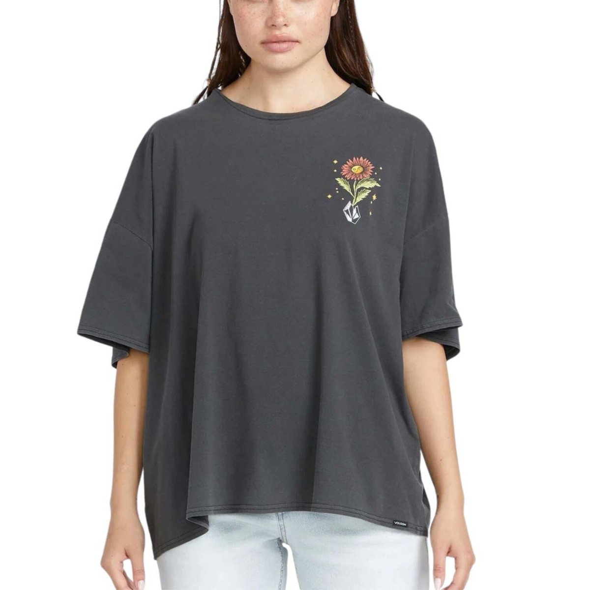 Koszulka damska Volcom My Guys t-shirt szary luźny