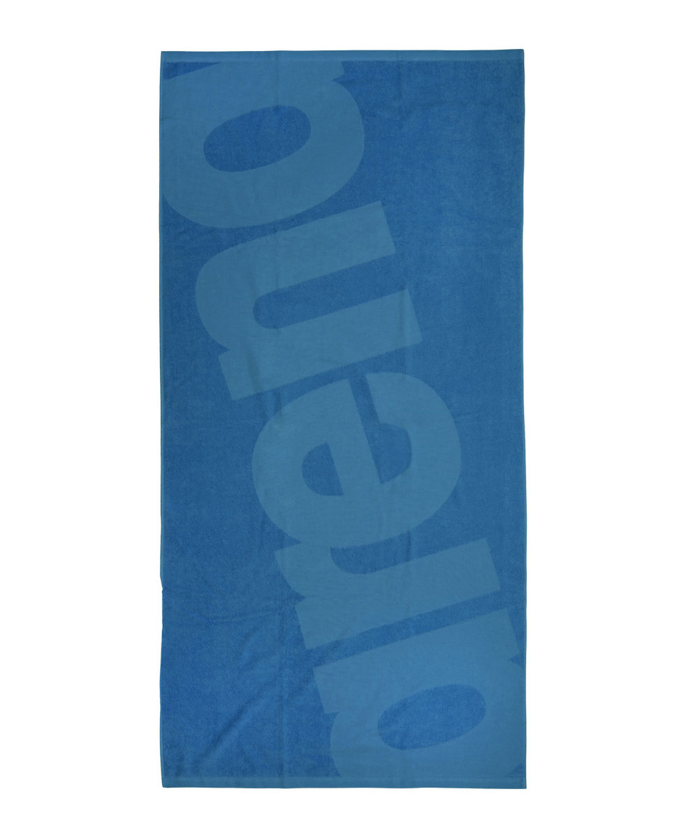 Ręcznik kąpielowy plażowy na basen bawełniany duży Arena Blue 180x90 cm