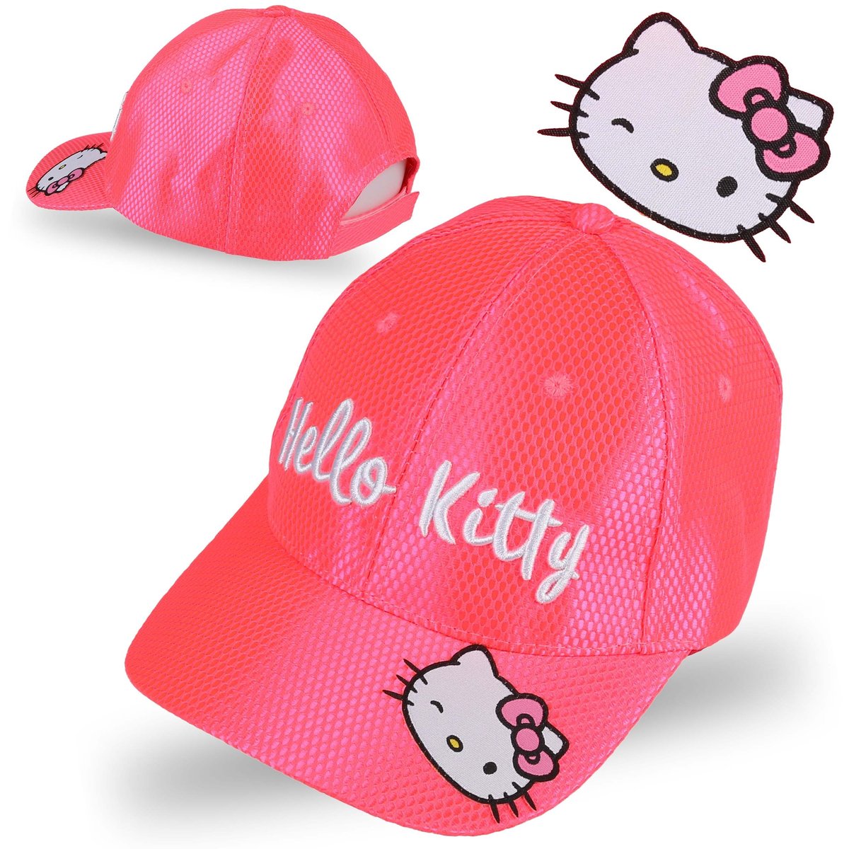 Hello Kitty Różowa, dziewczęca czapka z daszkiem, dla dziewczynki 54 cm