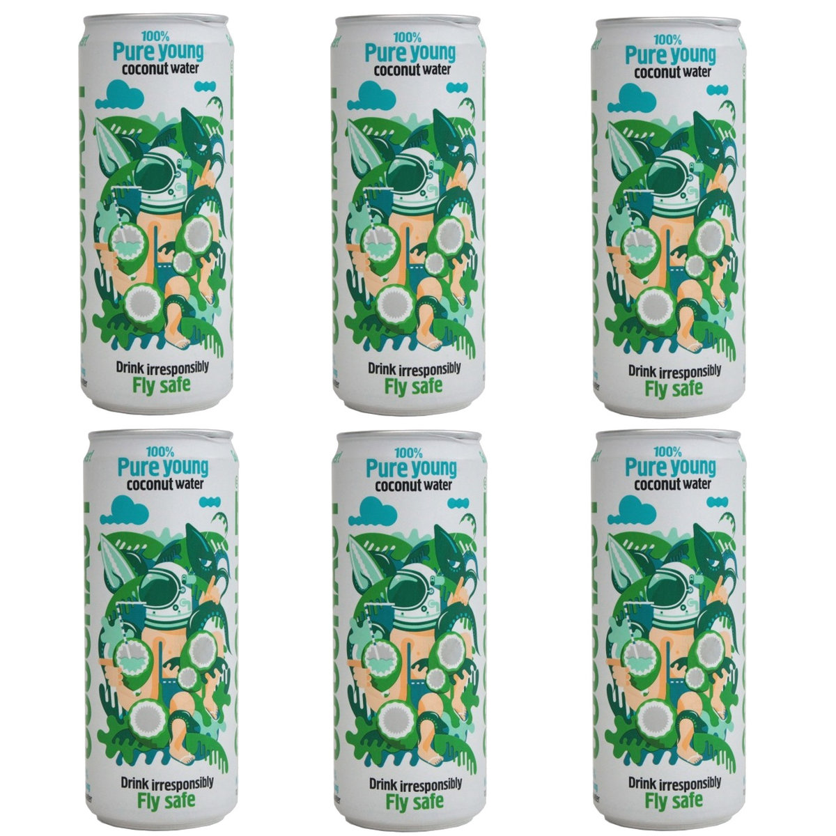 6x Woda kokosowa COCONAUT z młodego kokosa 320 ml