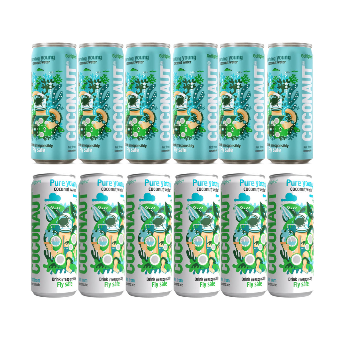 Woda kokosowa COCONAUT MIX zestaw 12 x 320 ml