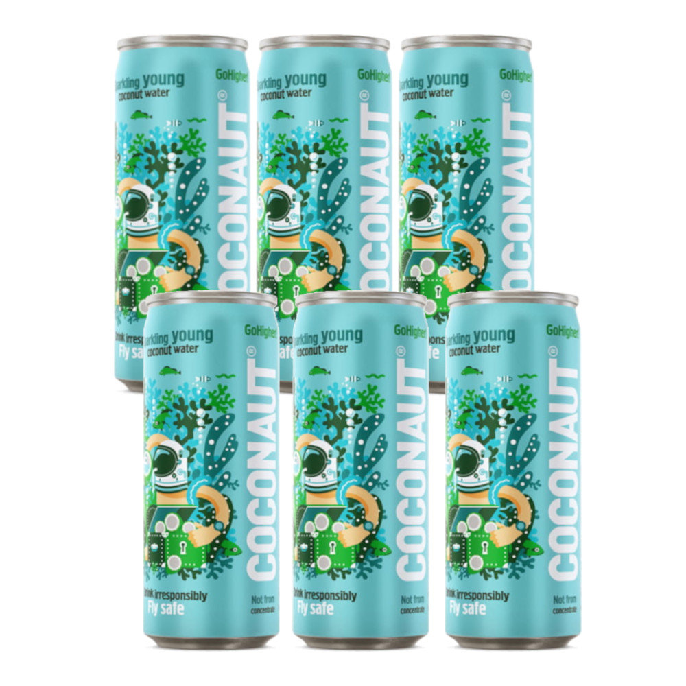 6x Woda kokosowa COCONAUT gazowana 320 ml