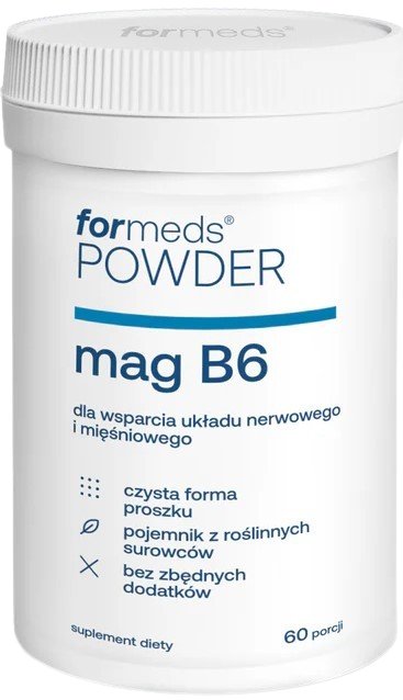 Suplement diety, ForMeds, POWDER mag B6, nowe opakowanie, 60 porcji