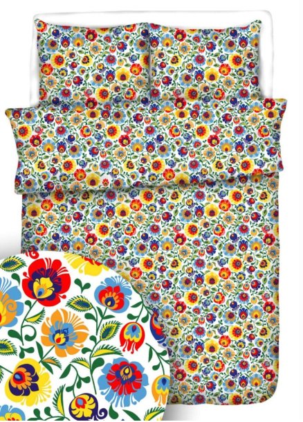Komplet Pościeli Bawełnianej 160x200 2x70x80 Nowy Łowicki Polski Producent 100% Bawełna