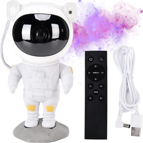 PROJEKTOR GWIAZD LED ASTRONAUTA LAMPKA NOCNA RZUTNIK DLA DZIECI MOCNA PILOT NOWA GENERACJA LAMPA KOSMOS NIEBO GWIAZDY