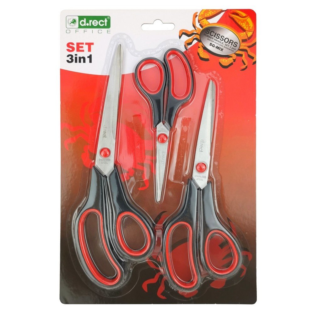 NOŻYCZKI ZESTAW 3 SZTUK D.RECT SG 160/210/250 MIX 800007