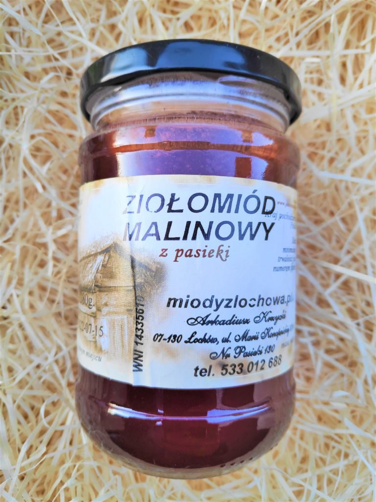 Ziołomiód malinowy 400g Miody z Łochowa