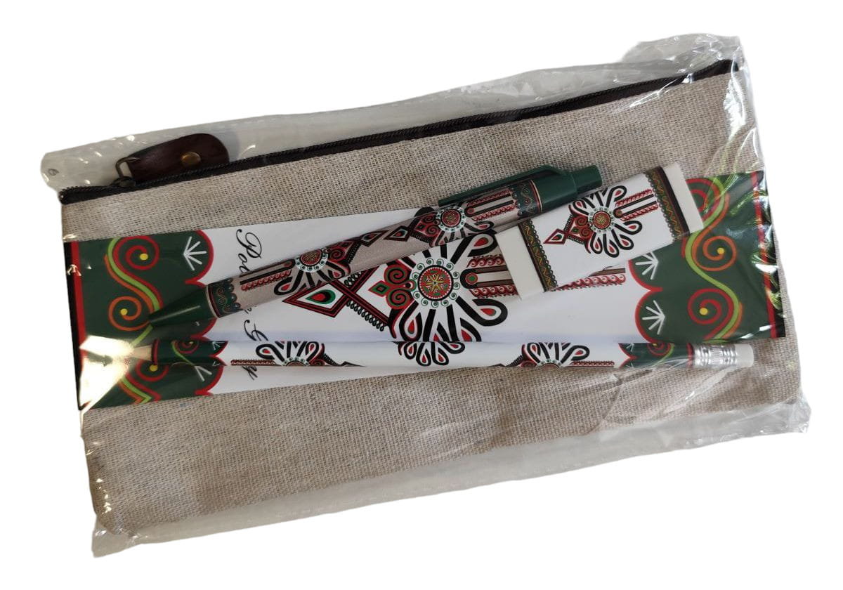 Zestaw podhalański piórnik z wyposażeniem (zielony)