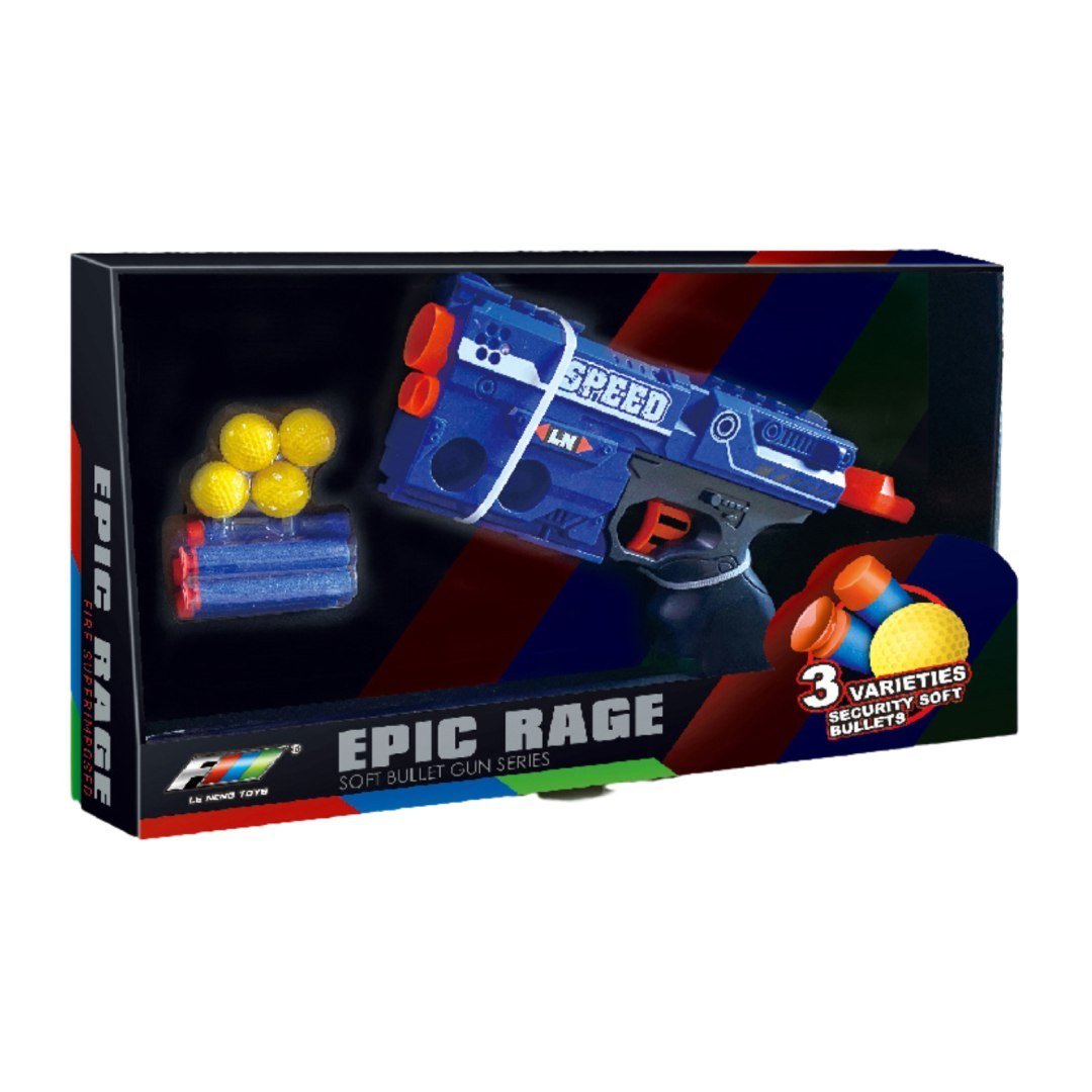 PISTOLET NA KULKI STRZAŁKI ZABAWKOWY Z POMPKĄ GUMOWE PIŁKI POCISKI BROŃ