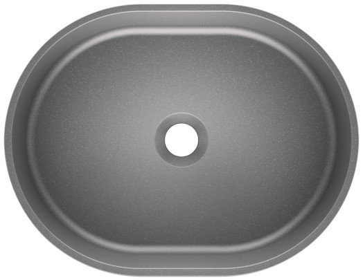 MODERNO UMYWALKA OVALO SZARY POŁYSK NABLAT 48x37