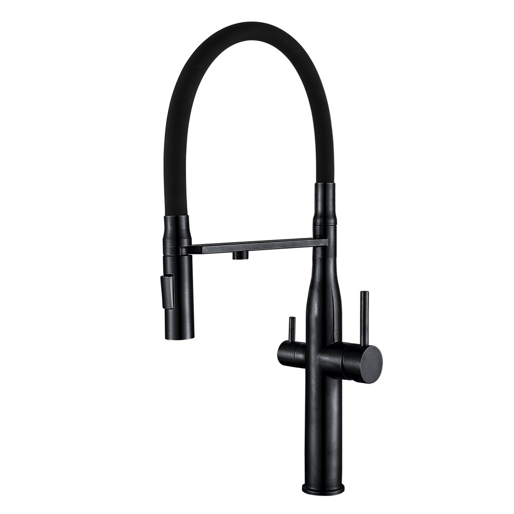 Bateria kuchenna WEZER LUX4-01-BLACK z podłączeniem do filtra wody - 2 rodzaje strumienia