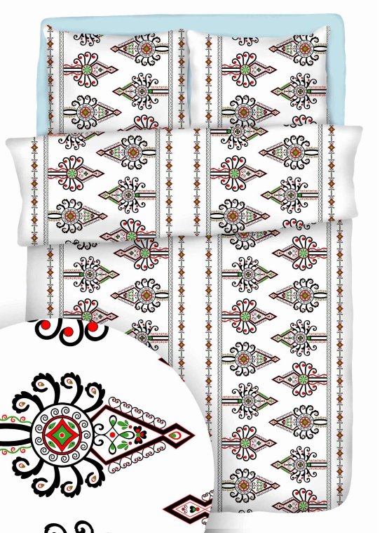 Komplet Pościeli Bawełnianej 160x200 2x70x80 Parzenice Białe Polski Producent 100% Bawełna