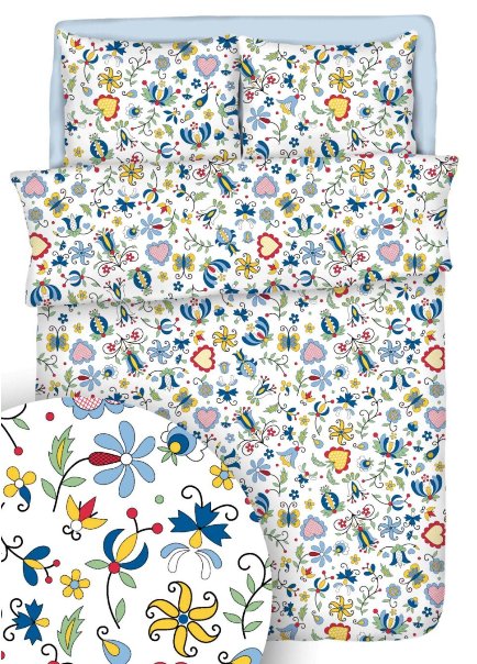 Komplet Pościeli Bawełnianej 160x200 2x70x80 Kaszuby Polski Producent 100% Bawełna