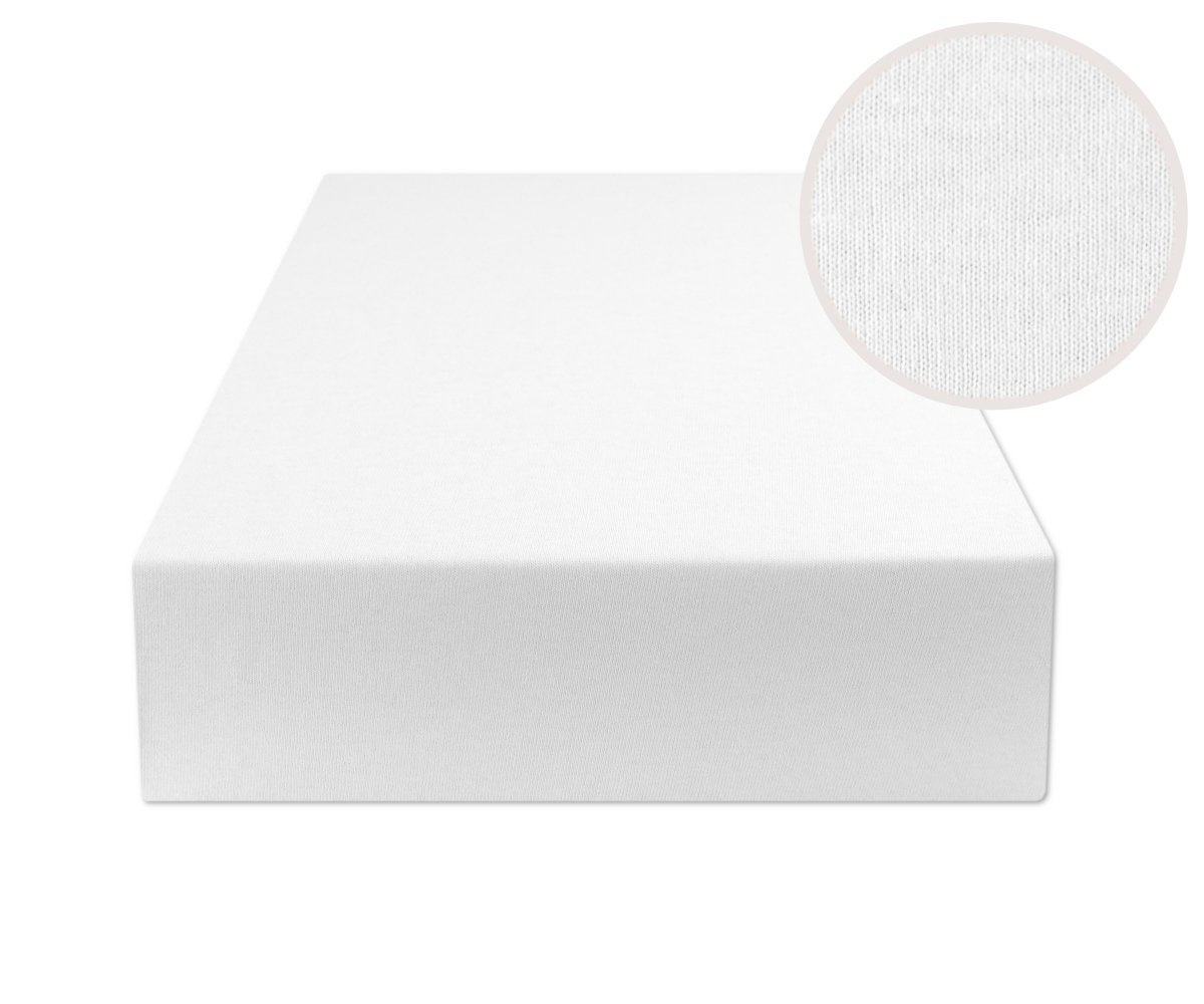 Prześcieradło Z Gumką 180X200 Jersey Biały