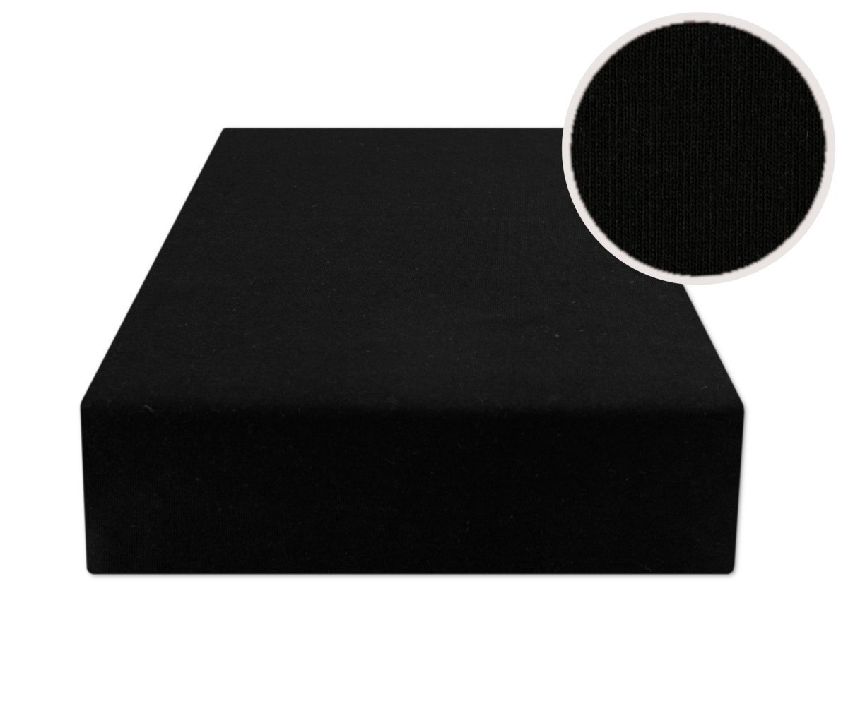 Prześcieradło Z Gumką 160X200 Jersey Czarny