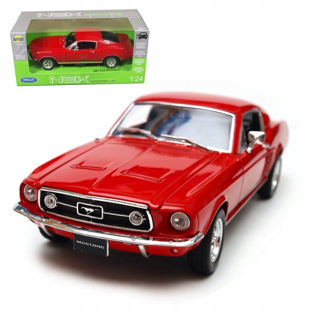 Ford Mustang GT 1967 Samochód Auto model w skali 1:24 WELLY