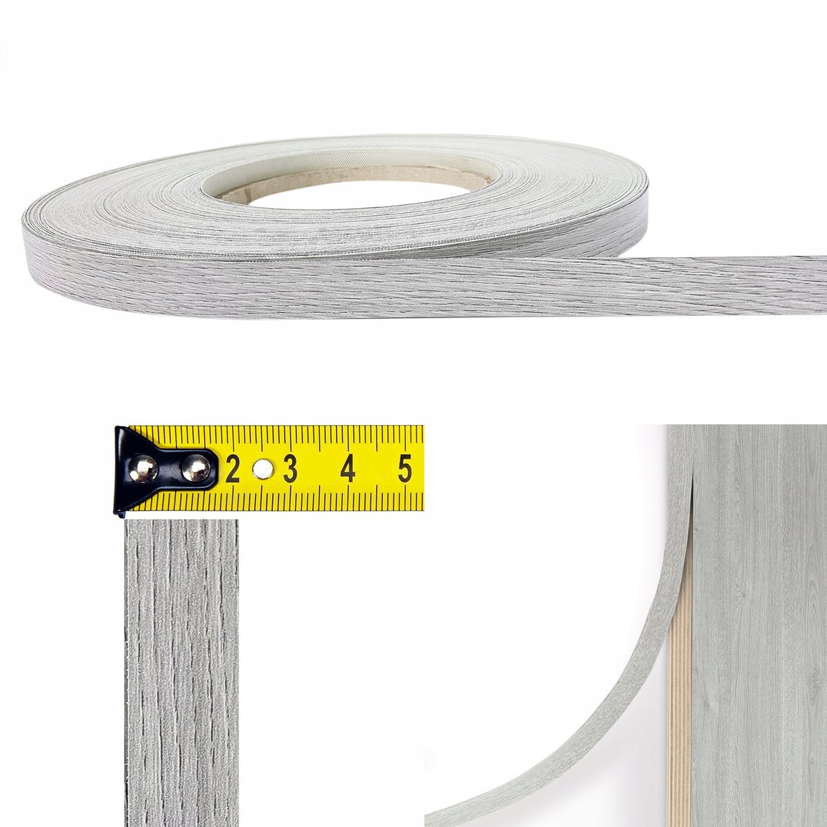 Samoprzylepne Obrzeże Meblowe Dąb Szary Na Biurko Regał Meble 21mm x 100m