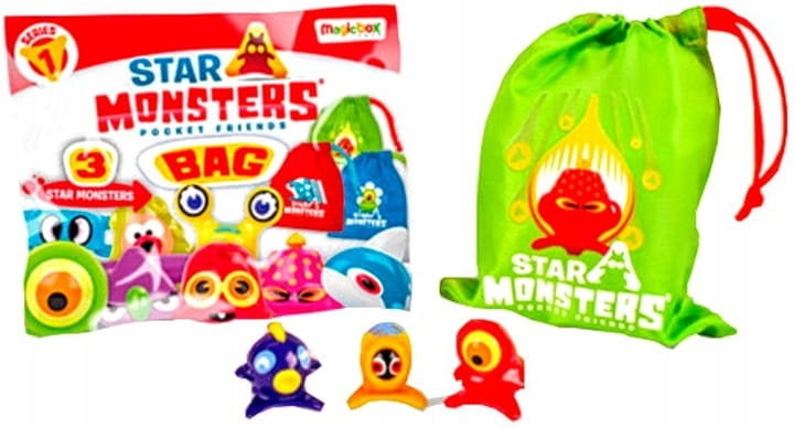 STAR MONSTERS 3 FIGURKI + WORECZEK SASZETKA NIESPODZIANKA