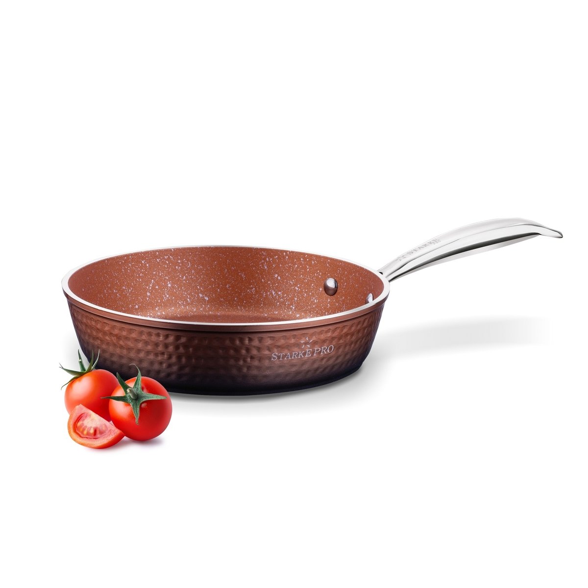 Mała PATELNIA INDUKCJA nieprzywierająca patelnia DO PIEKARNIKA na gaz 20 cm Matte Copper Starke Pro