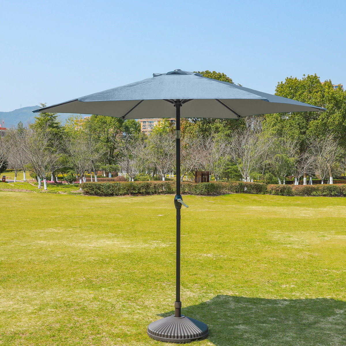 Mały Parasol Ogrodowy 3m Jasny Szary