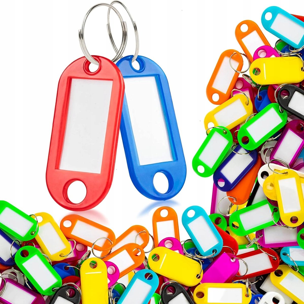 Zawieszka Zawieszki Do Kluczy Brelok Identyfikatory Plastikowe 100 Sztuk