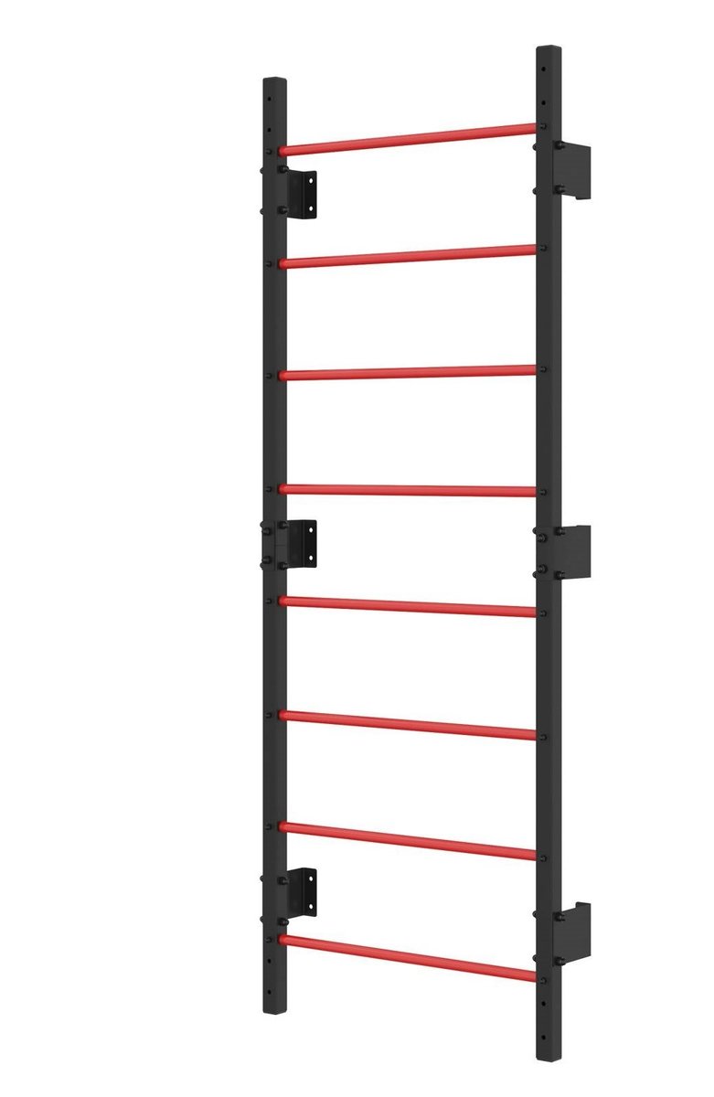 Drabinka gimnastyczna metalowa UNDERFIT 228 x 79 cm czerwona