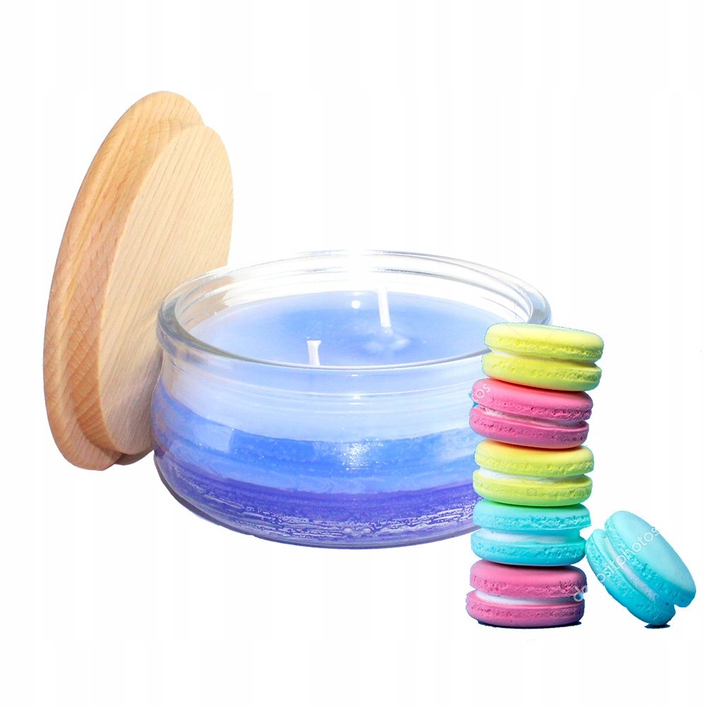 Świeca zapachowa świeczka z drewnianą pokrywką zapach ciasteczko 210 ml