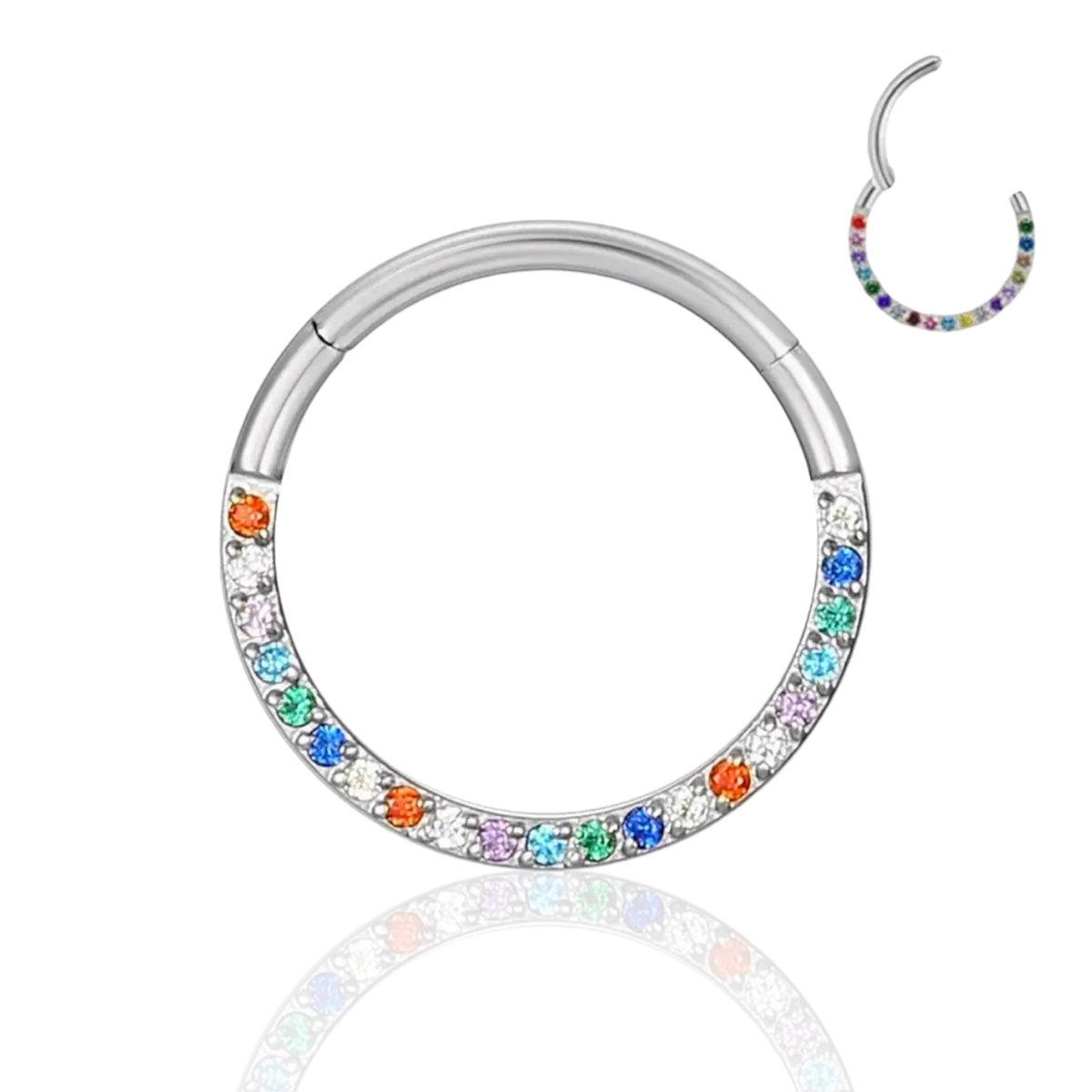 Kolczyk Kółko Clicker Helix Nostril Tragus 1,2/8