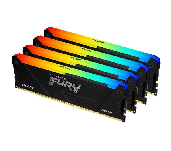 Kingston FURY Beast RGB DDR4 128GB (4 x 32GB) 3200 CL16 Czarny