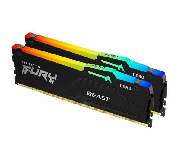 Kingston FURY Beast RGB DDR5 32GB 2 x 16GB 6400 CL32 Czarny