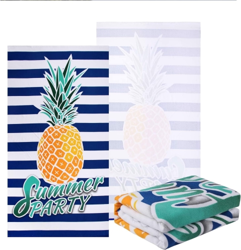 Ręcznik Plażowy z Mikrofibry 70x150 w Paski