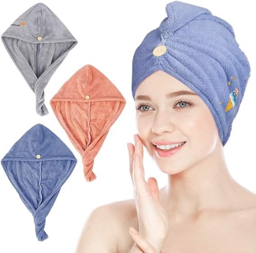 Ręcznik na Głowę Turban z Mikrofibry do Włosów x3
