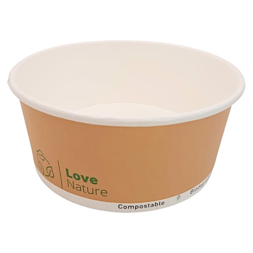 Miska papierowa 750ml Plastic Free kraft 50 szt