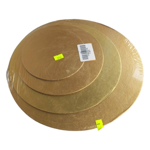 Podkładki pod Tort Okrągłe Zestaw 4 szt Złote