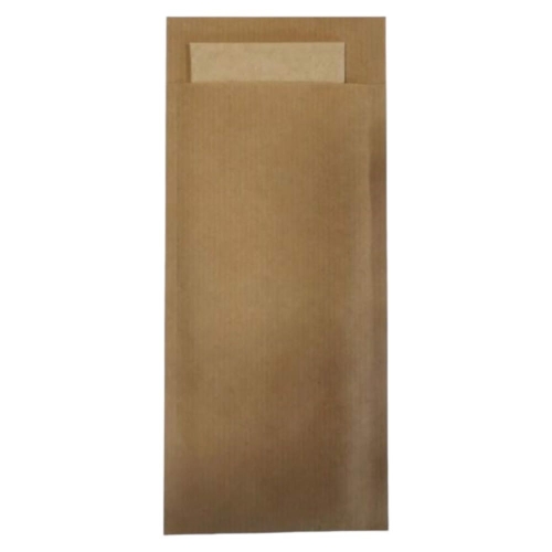 Etui papierowe na sztućce kraft serwetka kr 100szt