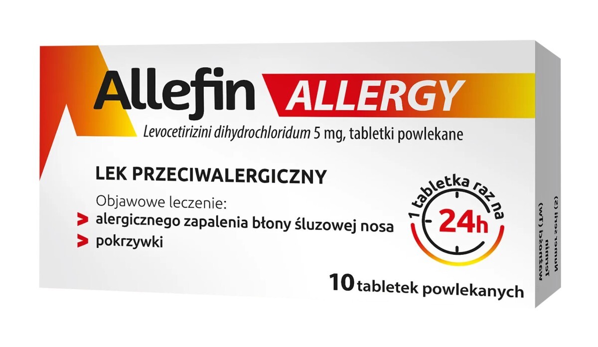 Allefin Allergy 5 mg Lek przeciwalergiczny, 10 tabletek powlekanych