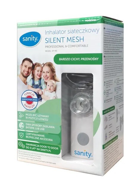 Inhalator siateczkowy Silent MESH Sanity VP-M3, 1 sztuka