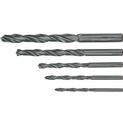Top Tools Wiertła do metalu, komplet 5 sztuk, 4-10mm, , 60H705