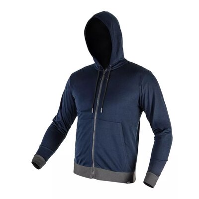 Bluza męska rozpinana z kapturem COMFORT, granatowa, rozmiar M/50, NEO 81-513-M