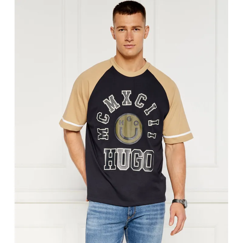 Hugo Blue T-shirt Nacamos | Relaxed fit