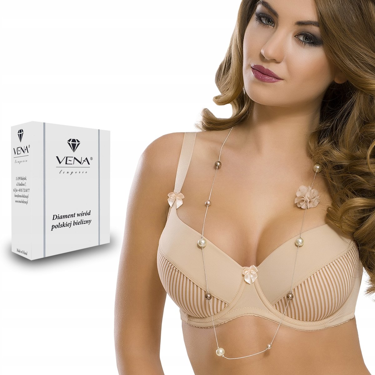 Biustonosz Vena Vb-11 , Fullcup , Beżowy , 90B