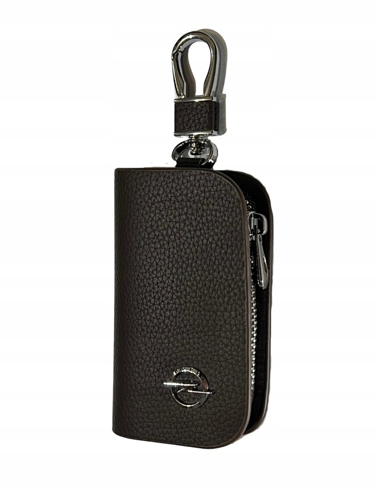 SKÓRZANE ETUI na klucze OPEL logo KLUCZYK brelok ELEGANCKI brąz