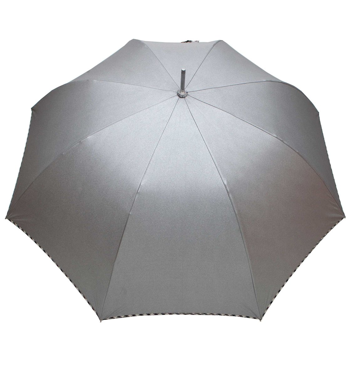 Parasol Damski Metalik Srebrny - Automatyczny, Wiatroodporny